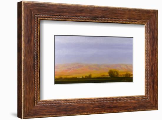 Golden Light on Blue Mountains-Todd Telander-Framed Art Print