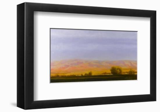 Golden Light on Blue Mountains-Todd Telander-Framed Art Print