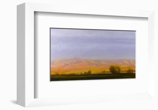 Golden Light on Blue Mountains-Todd Telander-Framed Art Print