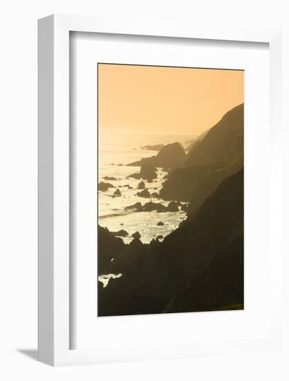 Golden Light on Coastal Hills of Califonia's Big Sur-Anna Miller-Framed Photographic Print