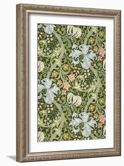 Golden Lily Wallpaper, Paper, England, Late 19th Century-William Morris-Framed Giclee Print