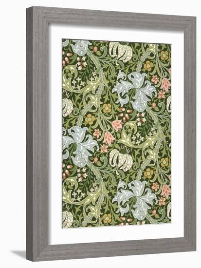 Golden Lily Wallpaper, Paper, England, Late 19th Century-William Morris-Framed Giclee Print