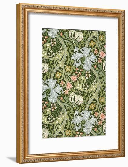 Golden Lily Wallpaper, Paper, England, Late 19th Century-William Morris-Framed Giclee Print