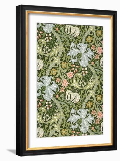 Golden Lily Wallpaper, Paper, England, Late 19th Century-William Morris-Framed Giclee Print