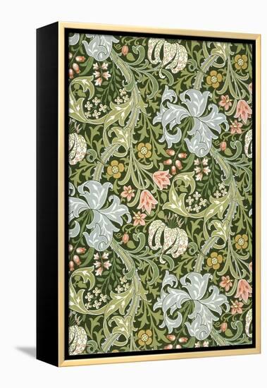 Golden Lily Wallpaper, Paper, England, Late 19th Century-William Morris-Framed Premier Image Canvas