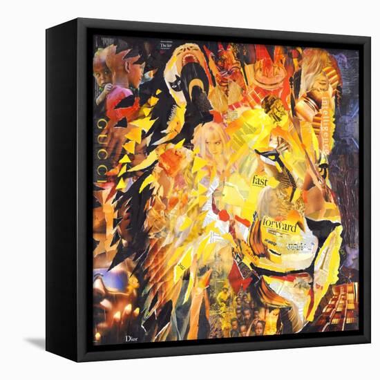 Golden Lion-James Grey-Framed Stretched Canvas