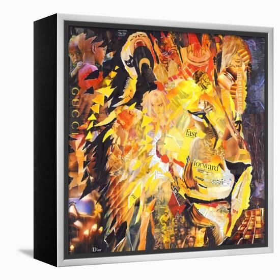 Golden Lion-James Grey-Framed Stretched Canvas