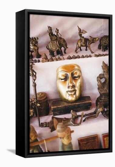 Golden Mask, Burmese Art in Bagan, Myanmar-Harry Marx-Framed Premier Image Canvas