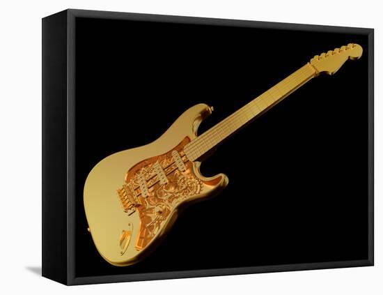 Golden Mechanical Guitar-paul fleet-Framed Premier Image Canvas