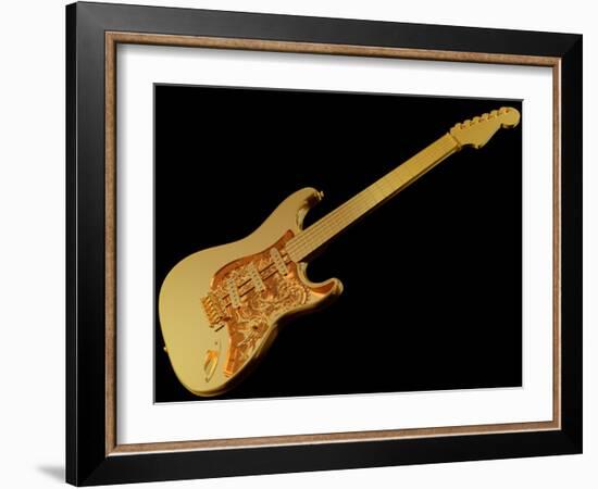 Golden Mechanical Guitar-paul fleet-Framed Photographic Print