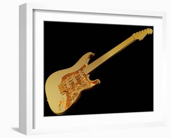 Golden Mechanical Guitar-paul fleet-Framed Photographic Print