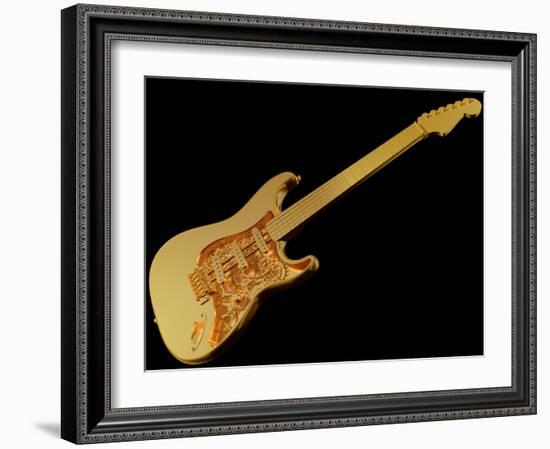 Golden Mechanical Guitar-paul fleet-Framed Photographic Print
