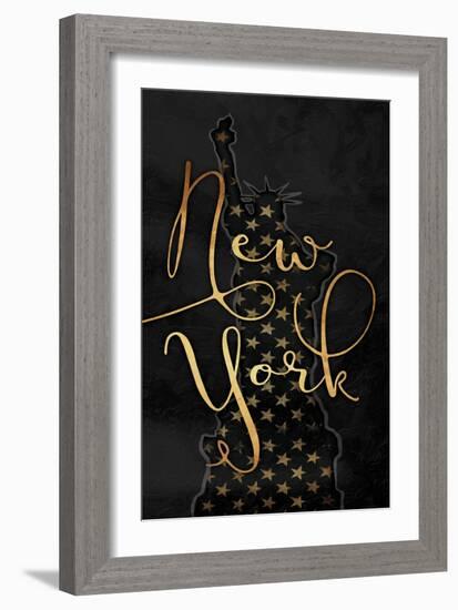 Golden New York-Jace Grey-Framed Art Print