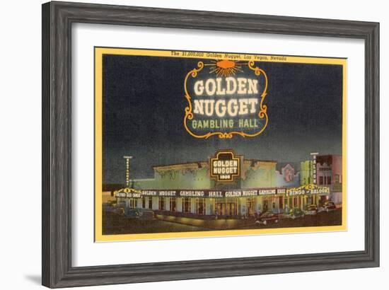 Golden Nugget Gambling Hall, Las Vegas, Nevada-null-Framed Art Print