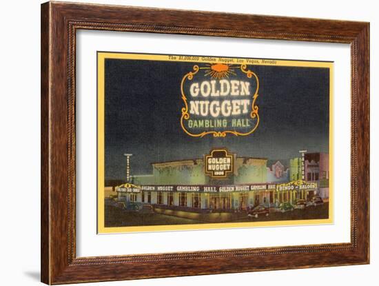 Golden Nugget Gambling Hall, Las Vegas, Nevada-null-Framed Art Print
