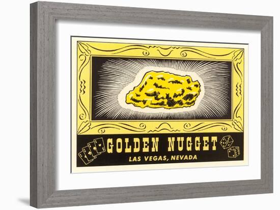 Golden Nugget Logo, Las Vegas, Nevada-null-Framed Art Print