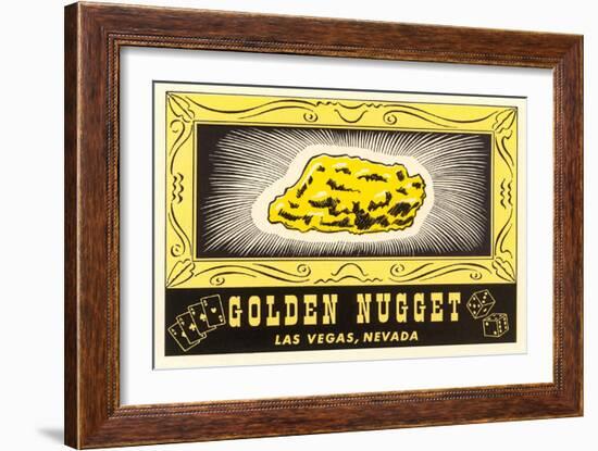 Golden Nugget Logo, Las Vegas, Nevada-null-Framed Art Print