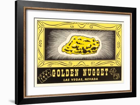 Golden Nugget Logo, Las Vegas, Nevada-null-Framed Art Print