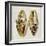 Golden Ocean Gems on Ivory I-Caroline Kelly-Framed Art Print