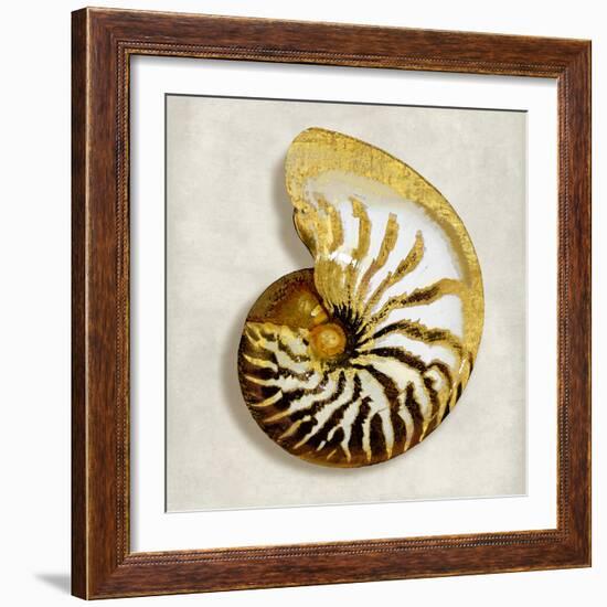 Golden Ocean Gems on Ivory II-Caroline Kelly-Framed Art Print