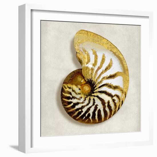 Golden Ocean Gems on Ivory II-Caroline Kelly-Framed Art Print