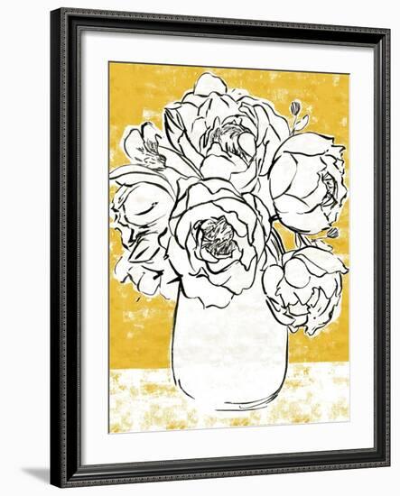 Golden Peony I-Annie Warren-Framed Art Print