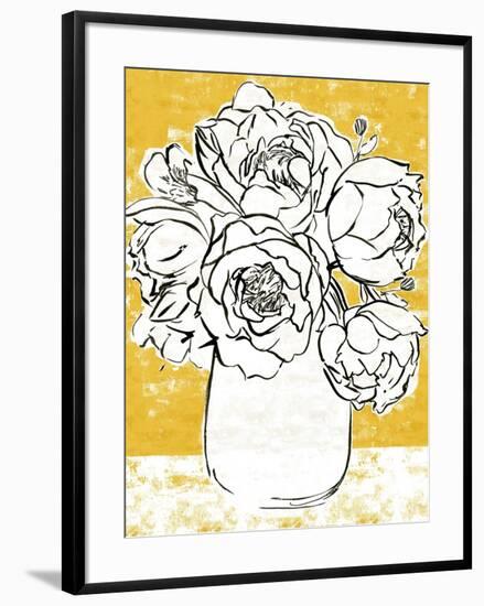 Golden Peony I-Annie Warren-Framed Art Print