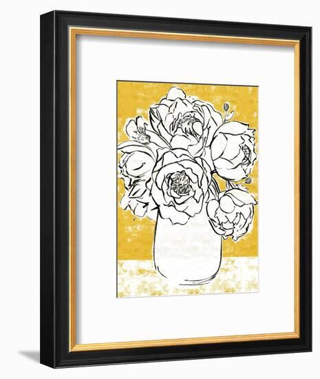 Golden Peony I-Annie Warren-Framed Art Print