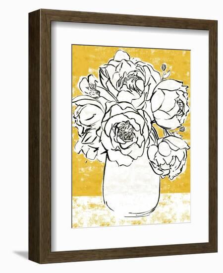 Golden Peony I-Annie Warren-Framed Art Print