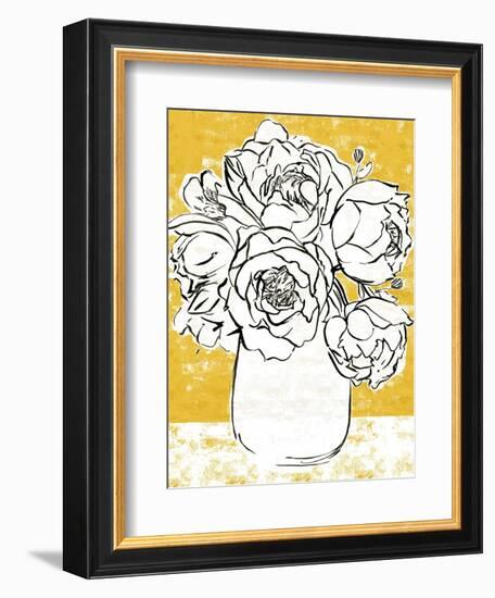 Golden Peony I-Annie Warren-Framed Art Print