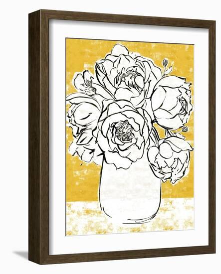 Golden Peony I-Annie Warren-Framed Art Print