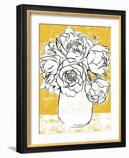 Golden Peony I-Annie Warren-Framed Art Print