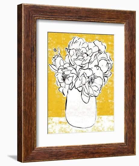 Golden Peony II-Annie Warren-Framed Premium Giclee Print