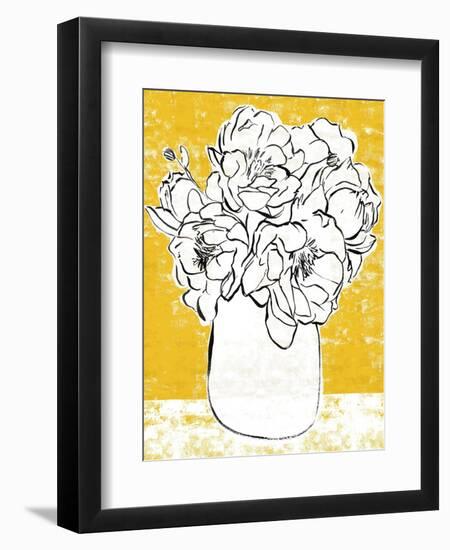 Golden Peony II-Annie Warren-Framed Premium Giclee Print