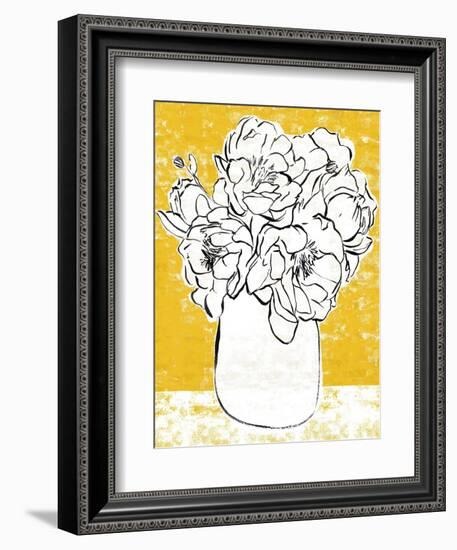 Golden Peony II-Annie Warren-Framed Premium Giclee Print