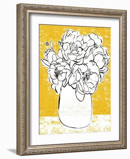 Golden Peony II-Annie Warren-Framed Art Print