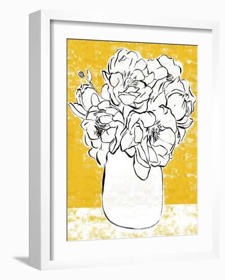 Golden Peony II-Annie Warren-Framed Art Print