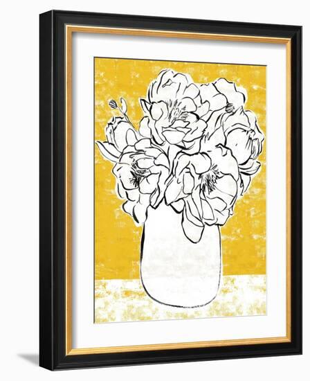 Golden Peony II-Annie Warren-Framed Art Print