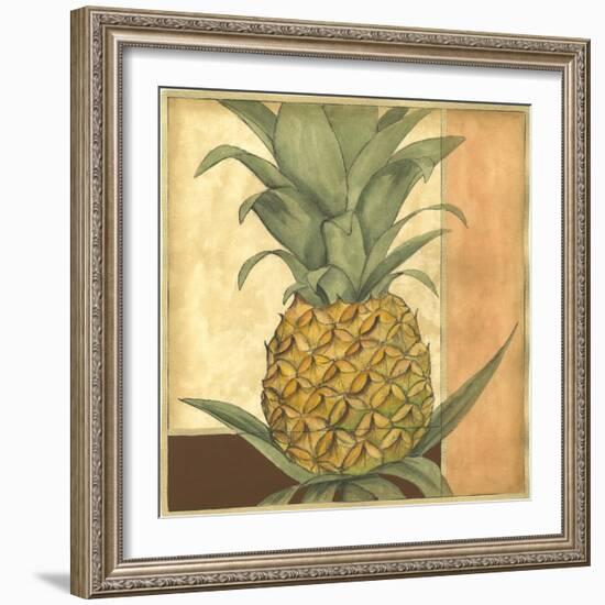 Golden Pineapple I-Jennifer Goldberger-Framed Art Print