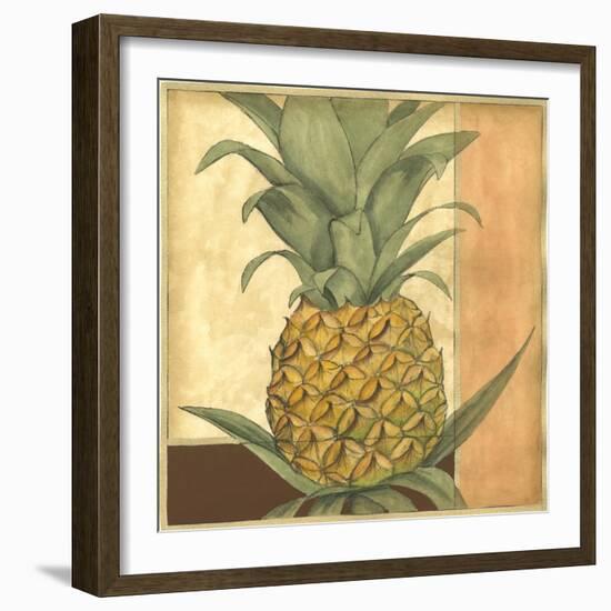 Golden Pineapple I-Jennifer Goldberger-Framed Art Print