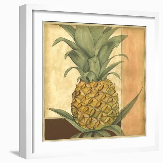 Golden Pineapple I-Jennifer Goldberger-Framed Art Print