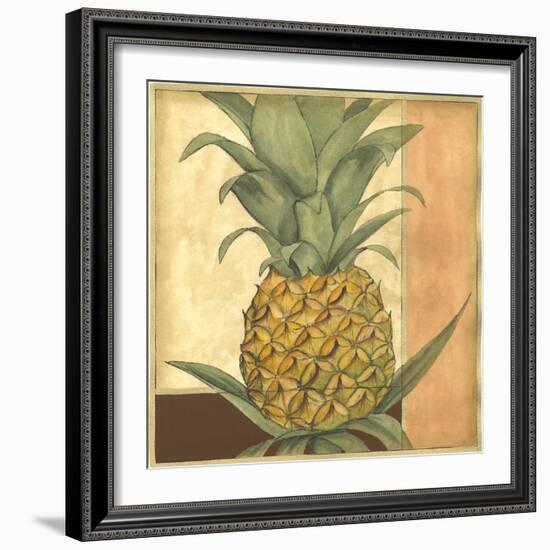 Golden Pineapple I-Jennifer Goldberger-Framed Art Print