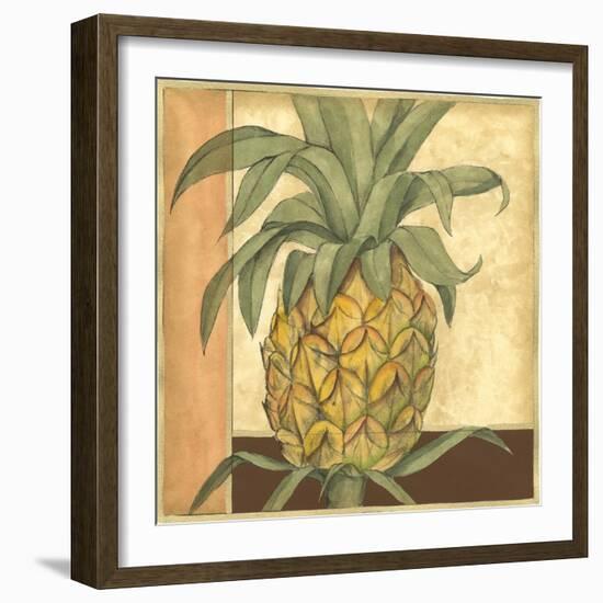 Golden Pineapple II-Jennifer Goldberger-Framed Art Print