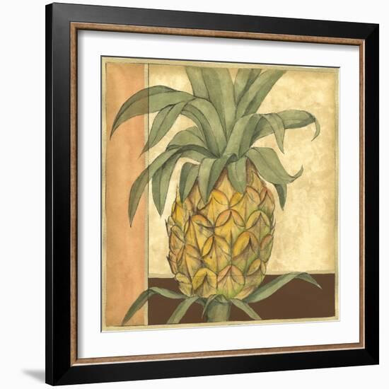 Golden Pineapple II-Jennifer Goldberger-Framed Art Print