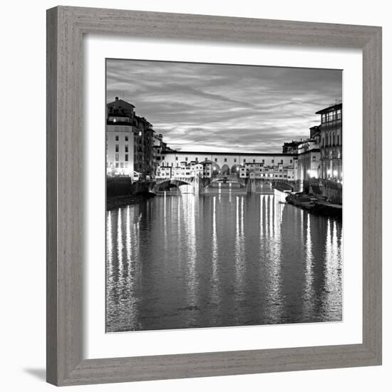 Golden Ponte Vecchio BW-Rita Crane-Framed Photo
