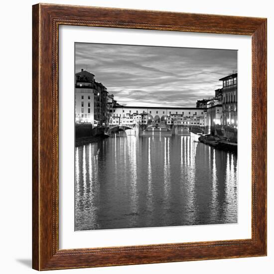 Golden Ponte Vecchio BW-Rita Crane-Framed Photo