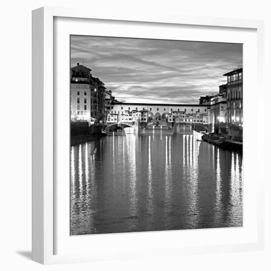 Golden Ponte Vecchio BW-Rita Crane-Framed Photo