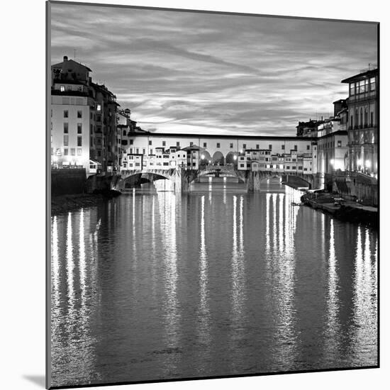 Golden Ponte Vecchio BW-Rita Crane-Mounted Photo