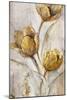 Golden Poppies on Taupe I-Tim OToole-Mounted Art Print