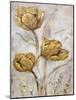 Golden Poppies on Taupe II-Tim O'toole-Mounted Art Print